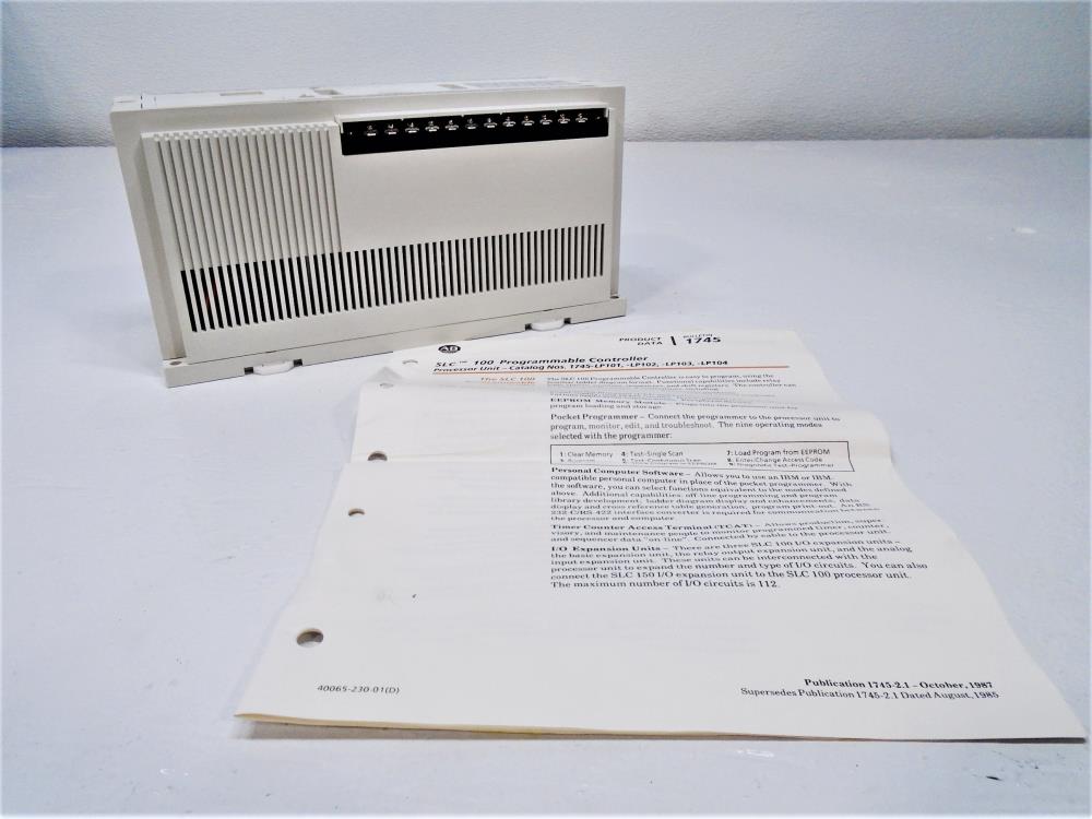Allen Bradley SLC 100 Programmable Controller 1745-LP101